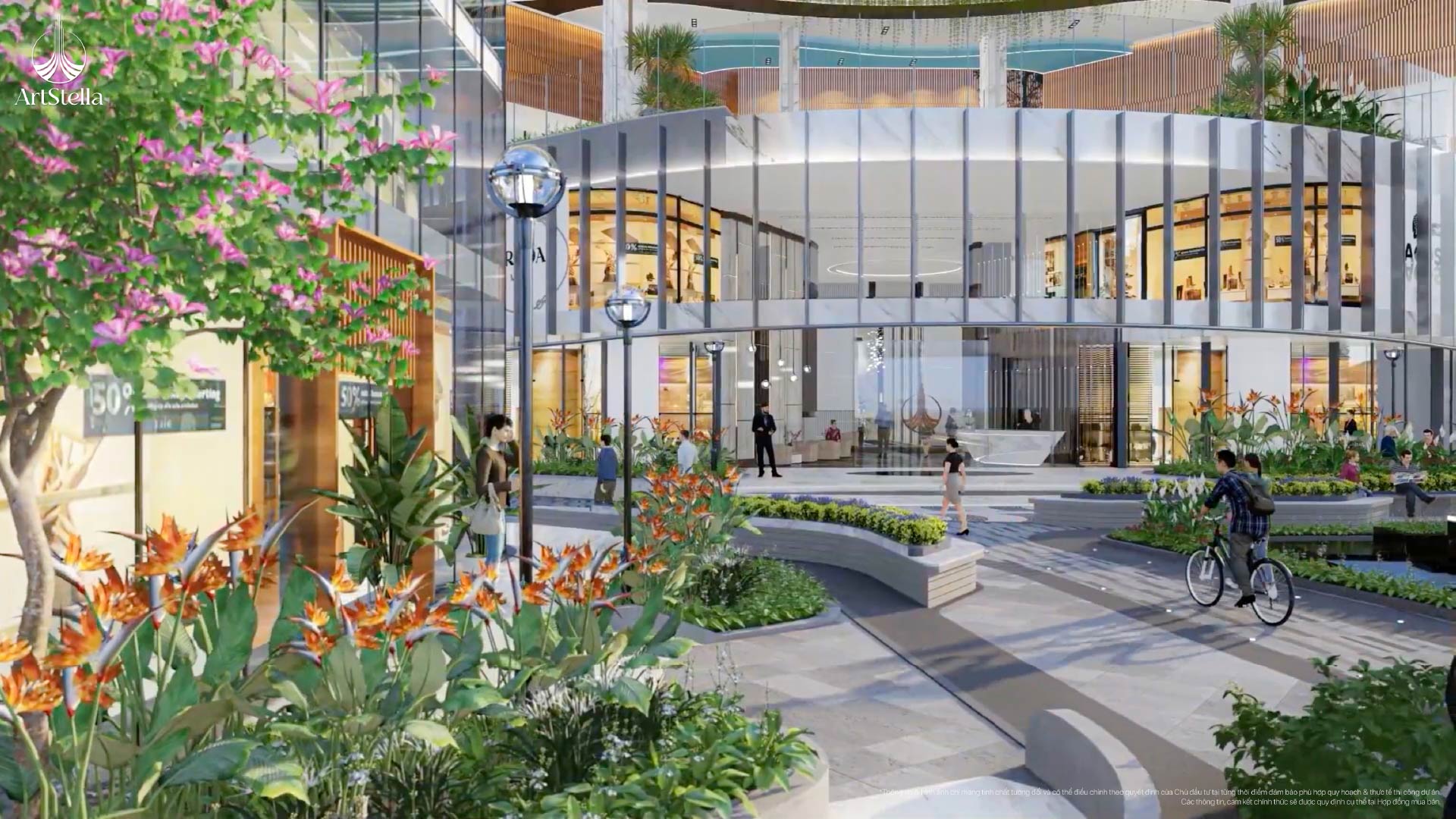 Nhịp sống thương mại sôi động tại khối đế căn hộ