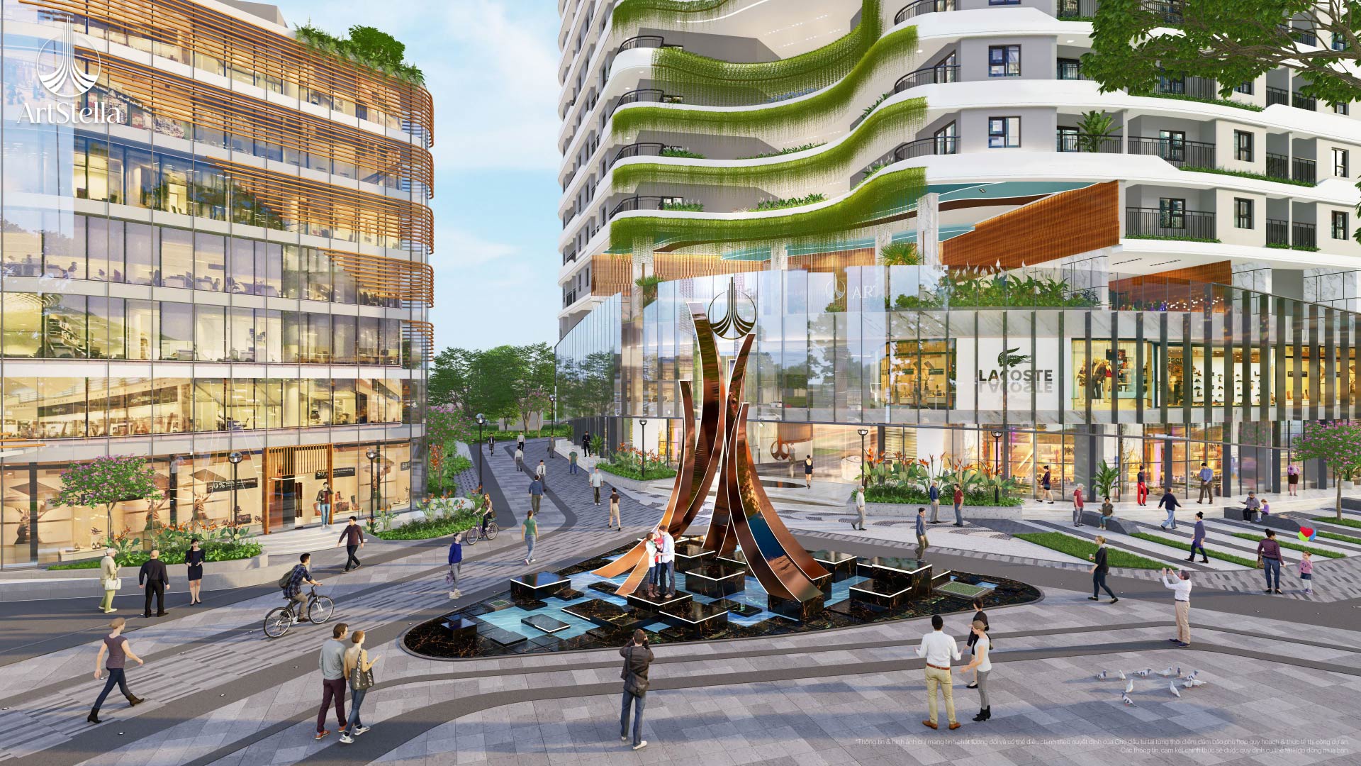 Nhịp sống thương mại sôi động tại khối đế căn hộ
