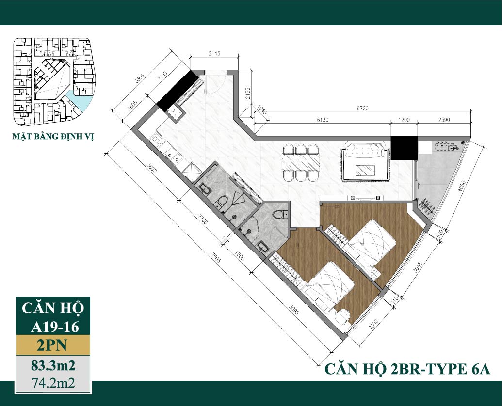 Căn Số 16 (Tầng 19-22)