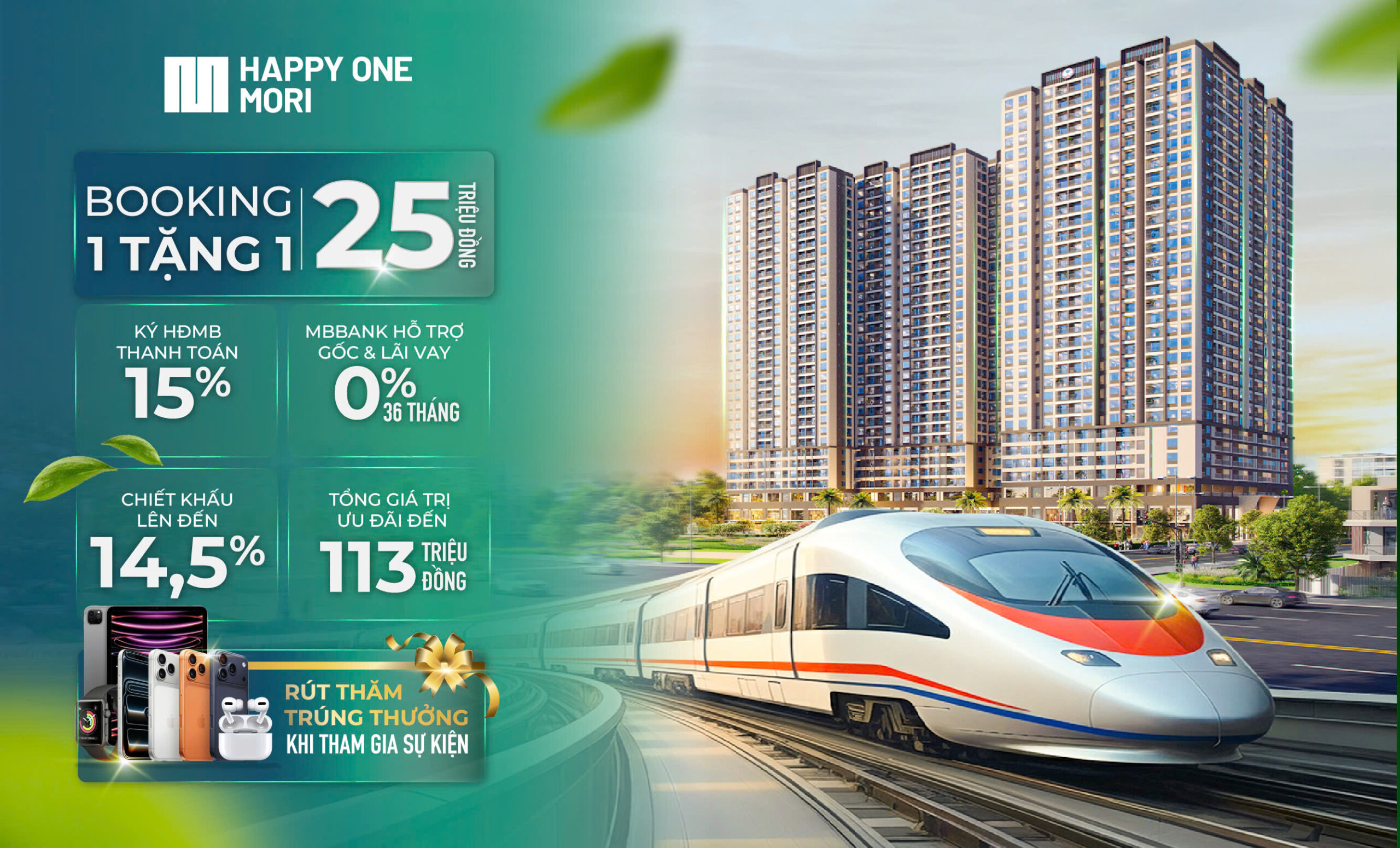 Chính sách đầu tư Happy One Mori hấp dẫn dành riêng đợt 1