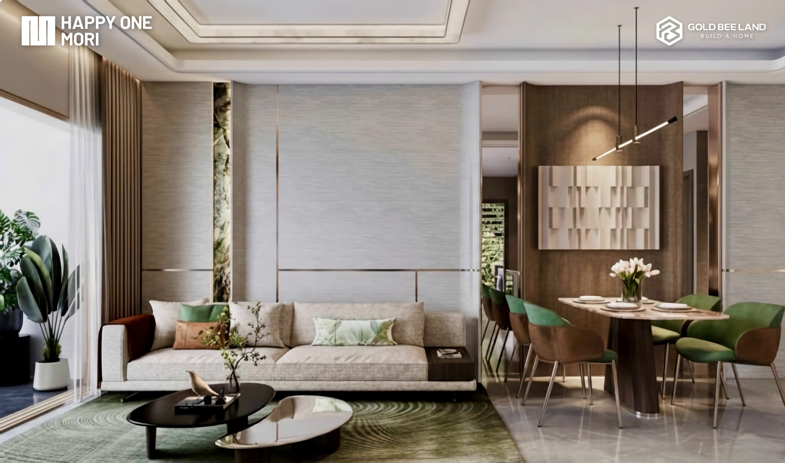 Phối cảnh căn hộ phòng khách